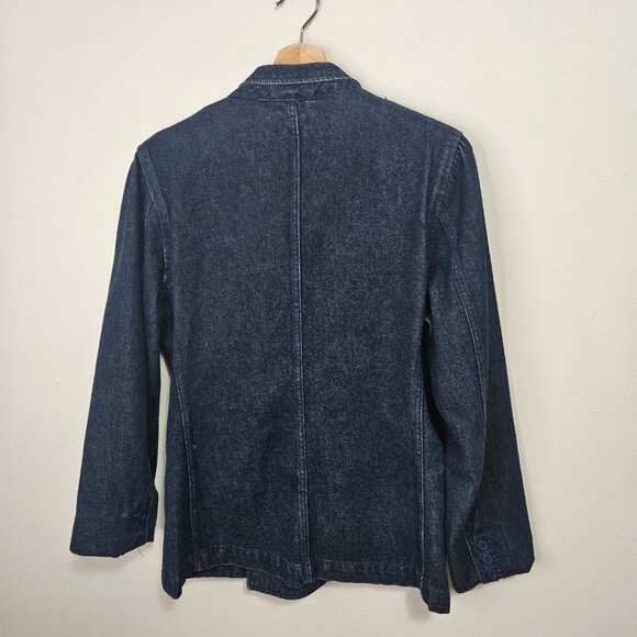 VTG 80s Ralph Lauren Blue Label Double Breasted Denim Blazer Jacket M - Picture 6 of 15